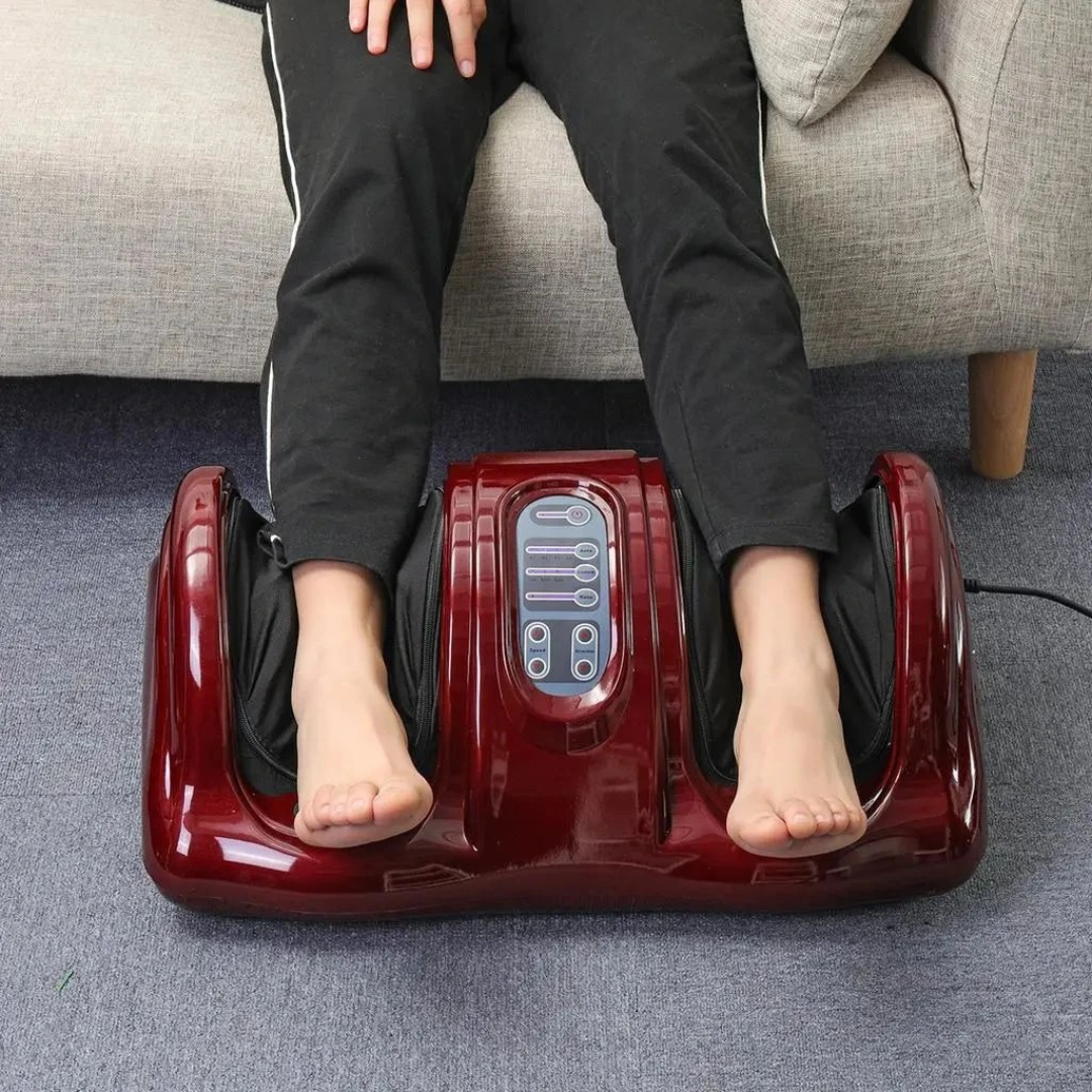 Premium Electric Foot Massager Machine with Heat and Rolling Kneading Therapy